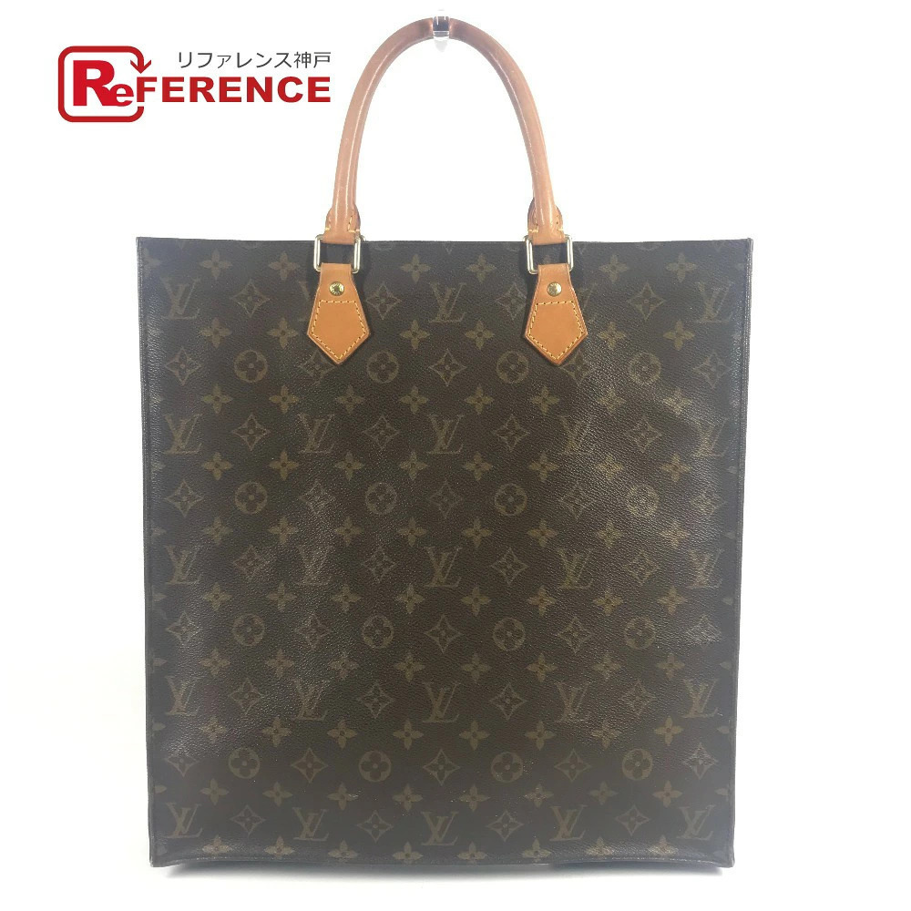 Louis Vuitton Monogram Sac Plat Bag Vertical Tote Handbag Canvas Brown
